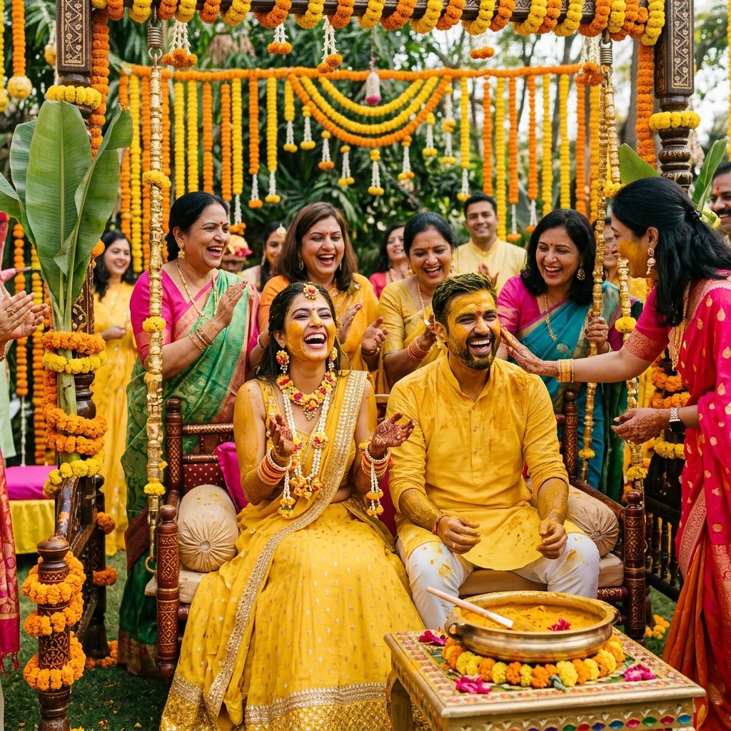 Sunlit Marigold Haldi & Mehendi Decor gallery preview by MM Events